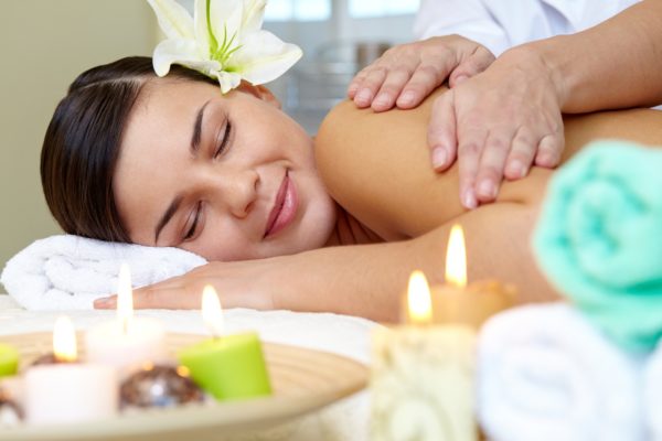 woman having a body massage in imperial spa